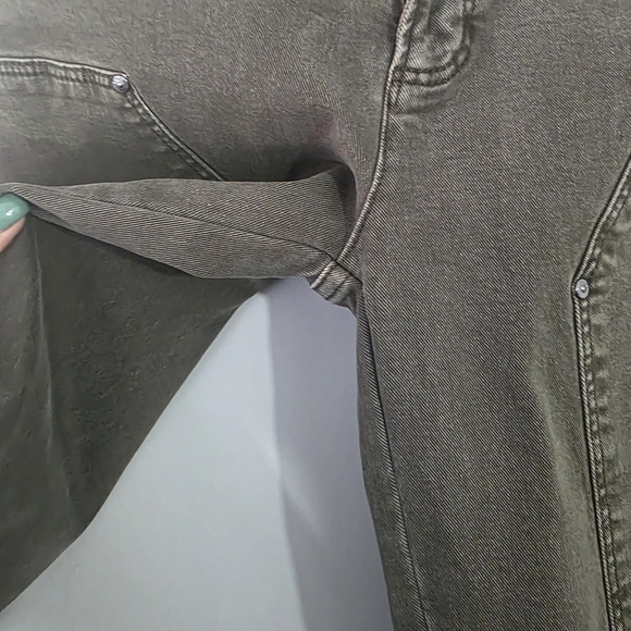 Paige Alexis Workwear Barrel Leg Utility Pant Vintage Bayou Olive Green Size 28 - Picture 15 of 15